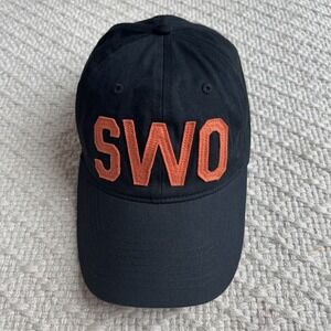 SWO Oklahoma Black OSFM Adjustable Aviate cotton baseball hat cap strap back